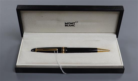 A Montblanc Meisterstuck propelling pencil; boxed.